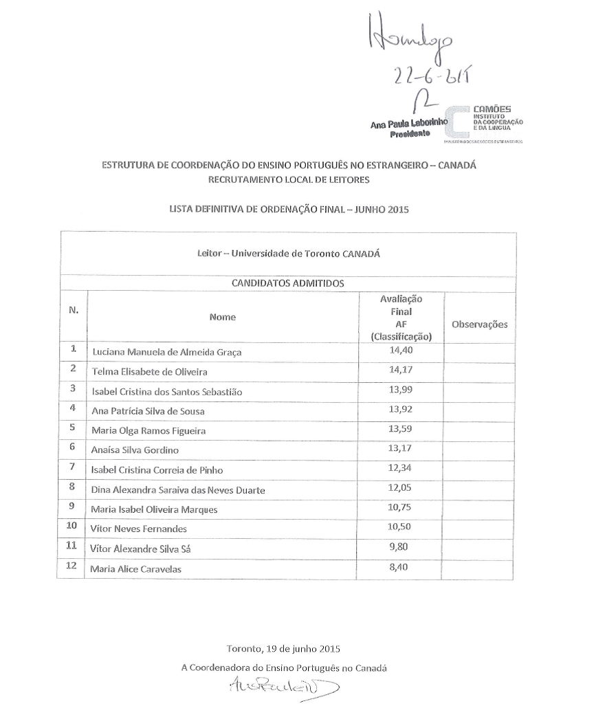 lista definitiva